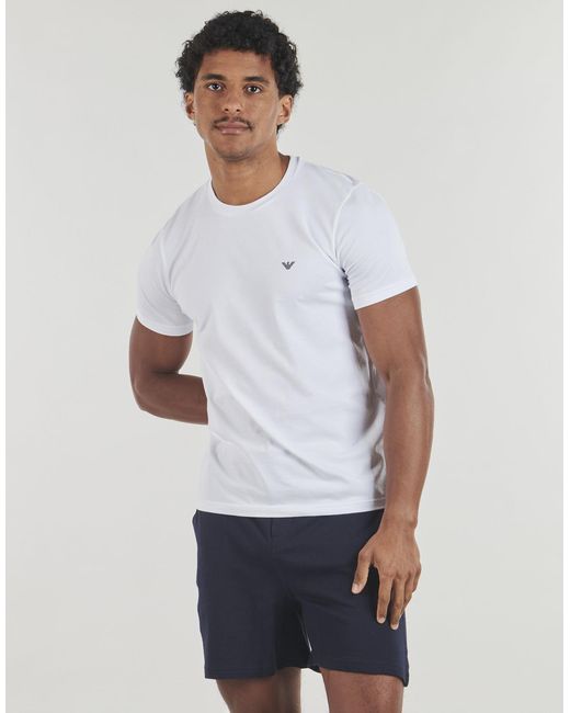 Emporio Armani Blue T Shirt Em000391 Pack De 2 for men
