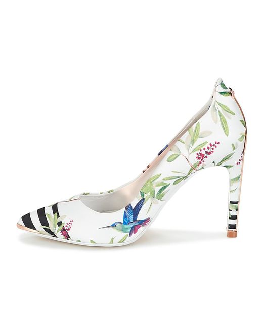 ted baker white court shoes