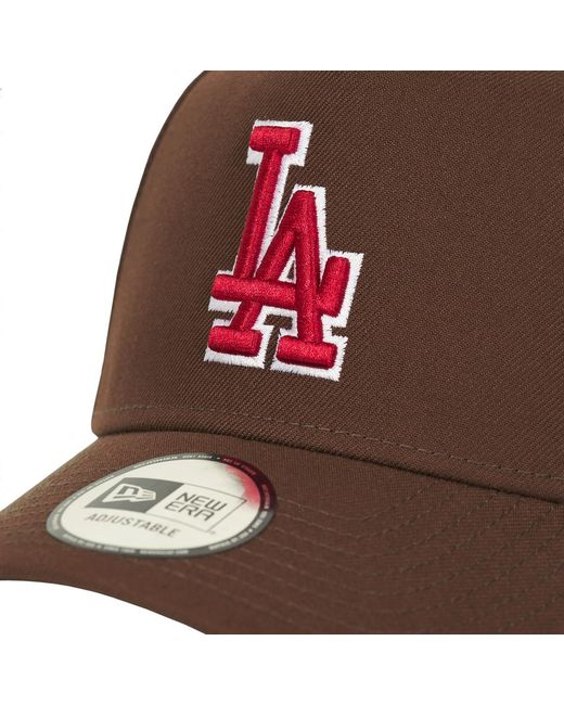 KTZ Brown Cap Outline Script E-frame Los Angeles Dodgers