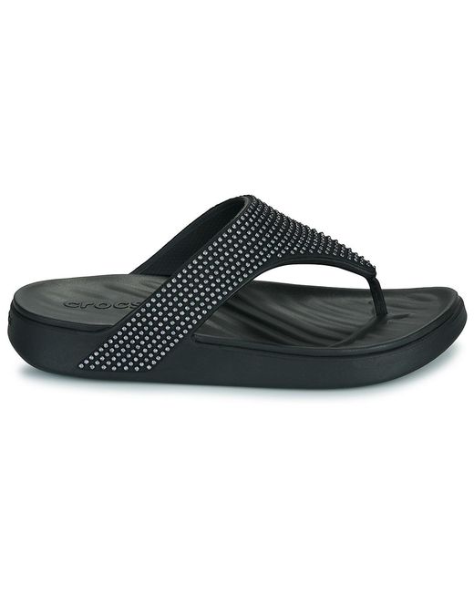 CROCSTM Black Flip Flops / Sandals (shoes) Getaway Gems Triangle Flip