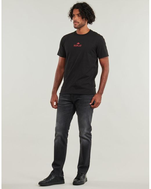 Replay Black T Shirt Elia for men