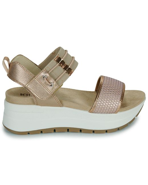 Igi&co Metallic Wedge Sandals D.sirena