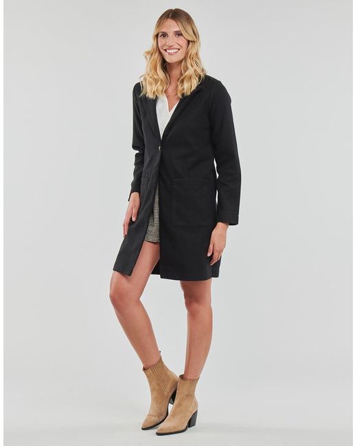 Jdy Black Coat Harmony Knit Jacket Otw Zhs