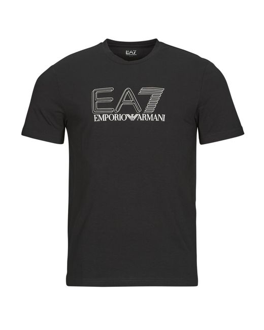 EA7 Black T Shirt Train Visibility M Tee for men