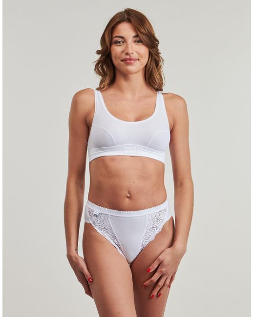 Sloggi White Sports Bras Double Comfort T Top