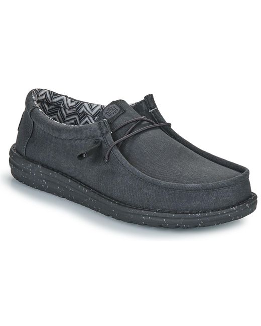 HeyDude Blue Slip-ons (shoes) Wally Canvas for men