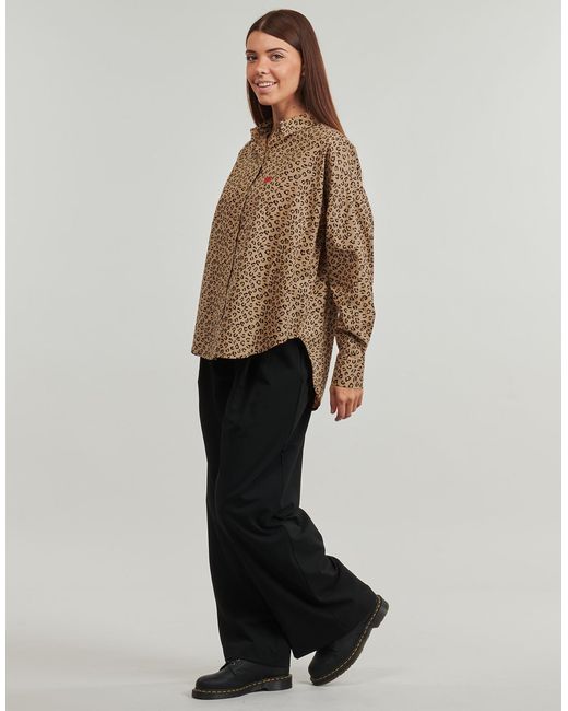 Pieces Brown Shirt Pcjanne