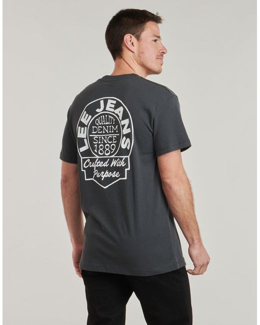 Lee Jeans Gray T Shirt Relaxed Tee for men