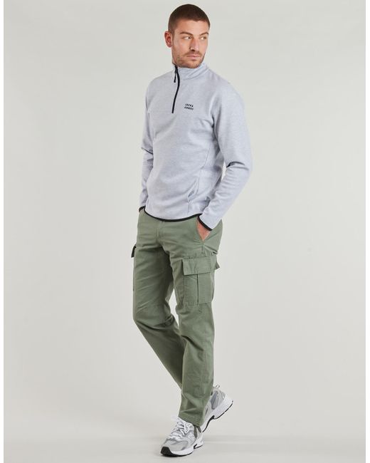 Jack & Jones Green Cargo Trousers Jpstkane for men