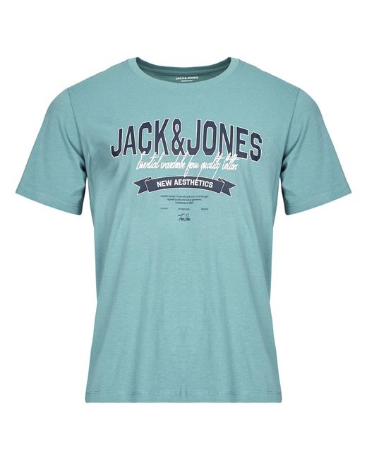 Jack & Jones Blue T Shirt Jjelogo Tee Ss for men