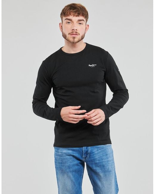 Pepe Jeans Black Original Basic 2 Long Long Sleeve T-shirt for men