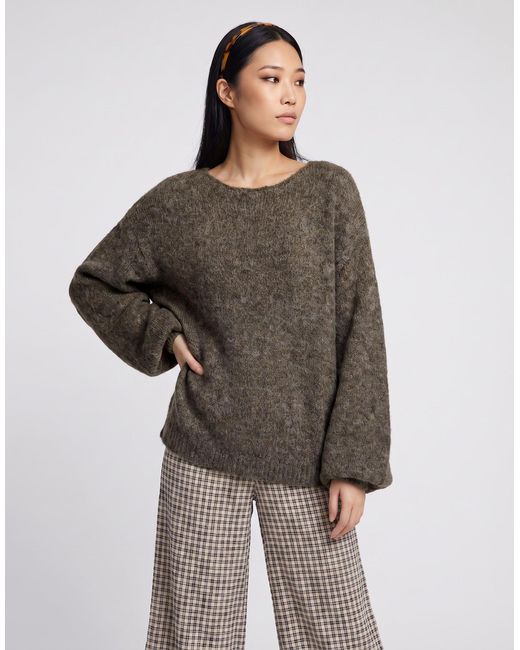 Vila Gray Sweater Vimarley L/s Knit Pullover