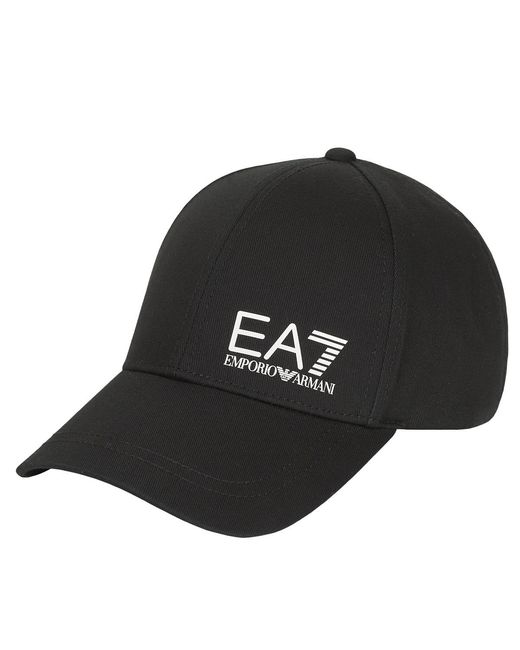 EA7 Black Cap Train Core Id U Logo Cap for men