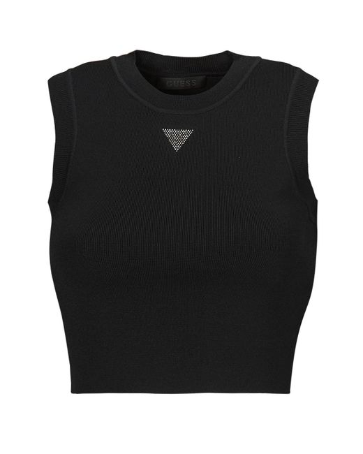 Guess Black Tops / Sleeveless T-shirts Alexia Tank