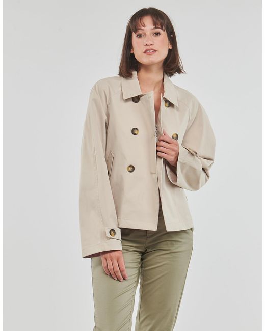 ONLY Natural Trench Coat Onlapril Short Trenchcoat Cc