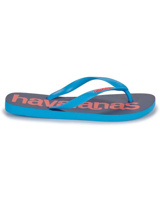 Havaianas Blue Flip Flops / Sandals (shoes) Top Logomania Ii