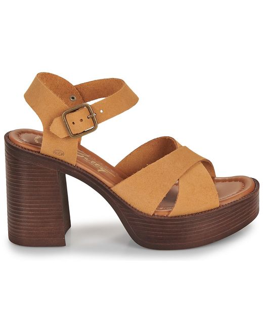 Betty London Brown Heeled Sandals Tania