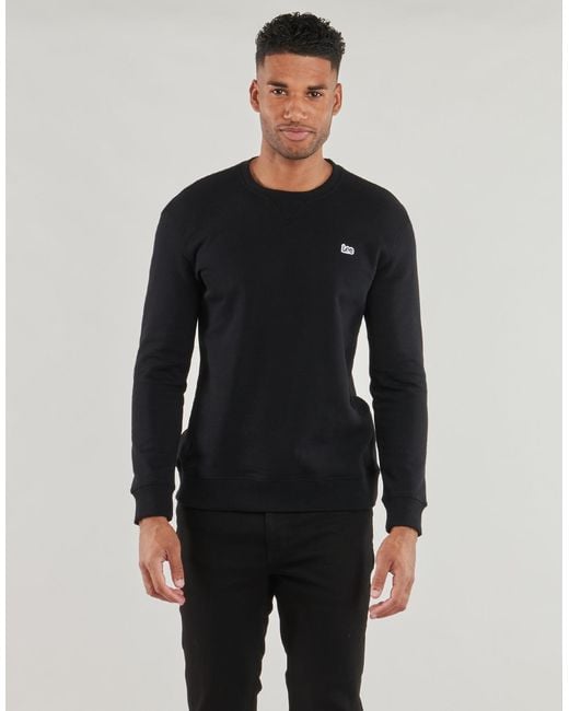 Lee Jeans Black Sweatshirts Plain Crew Sws for men