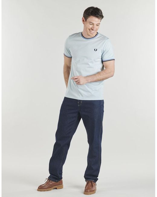 Fred Perry Blue T Shirt Twin Tipped T-shirt for men