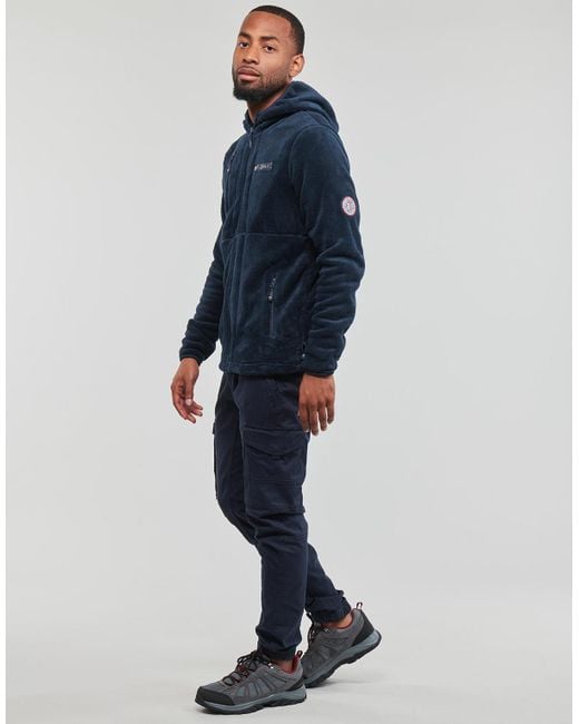 GEOGRAPHICAL NORWAY Fleece Jacket Upload Hood in Blue for Men | Lyst UK