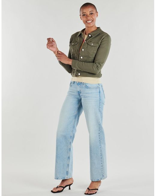 Vero Moda Green Denim Jacket Vmwild Soya Ls Col