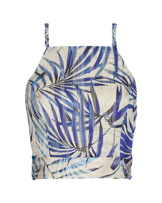 Guess Blue Blouse Gaelle Crop