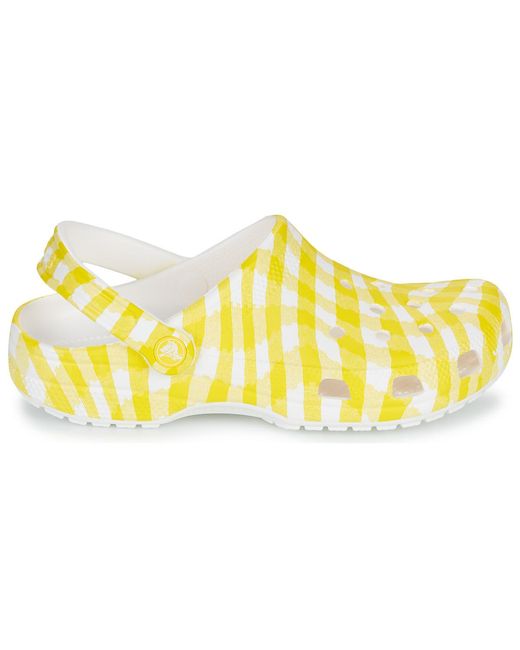 CROCSTM Yellow Clogs (shoes) Classic Gingham Clog