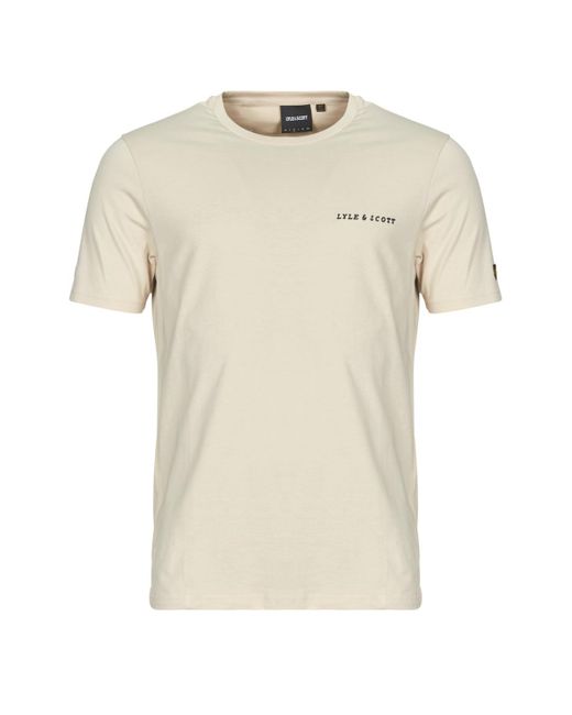 Lyle & Scott Natural T Shirt Embroidered T-shirt for men