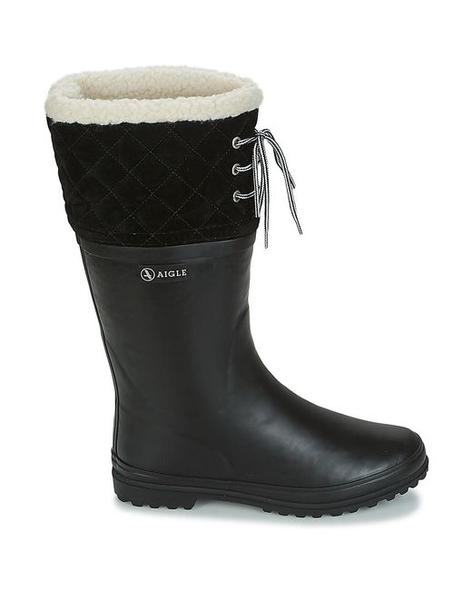 Aigle Polka Giboulee Women's Wellington Boots In Black