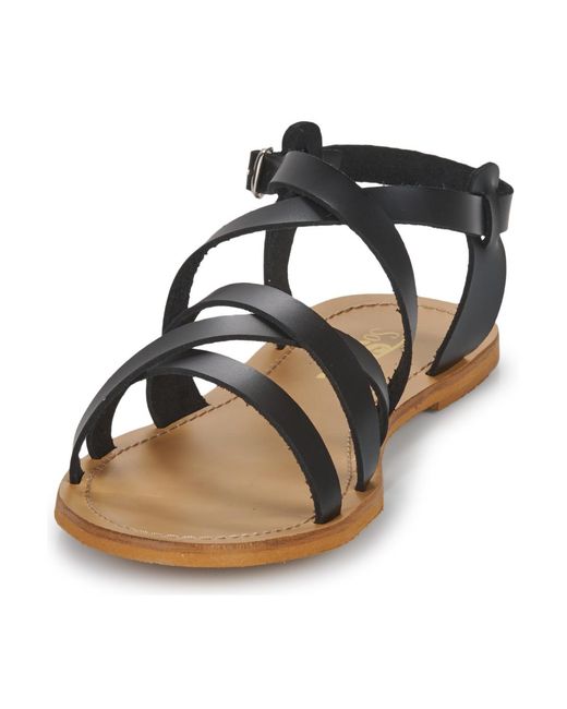 So Size Black Flat Sandals Iditron