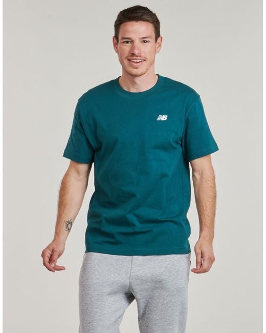 New Balance Blue T Shirt Sport Essentials Cotton T-shirt for men