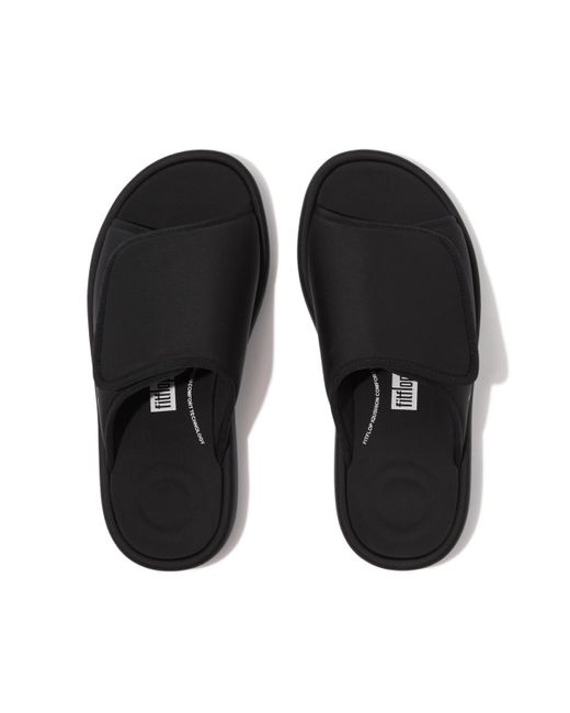 Fitflop Black Mules / Casual Shoes Iqushion City Adjustable Water- Resistant Slides