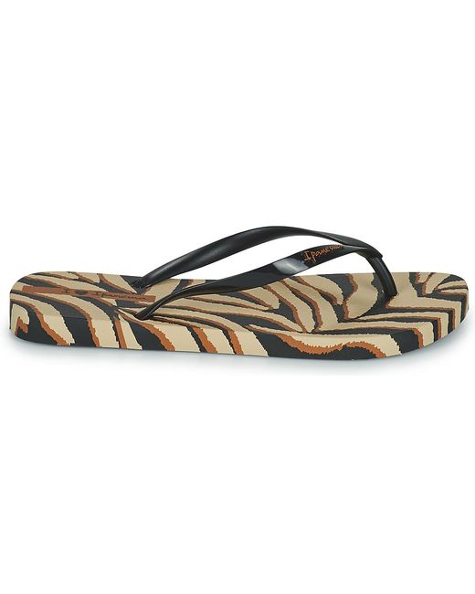 Ipanema Brown Animale Print Fem Flip Flops / Sandals (shoes)