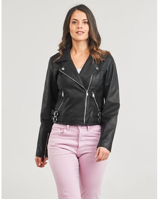 ONLY Black Leather Jacket Onlalba
