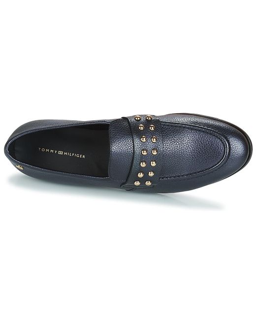 tommy hilfiger round stud wedge bootie