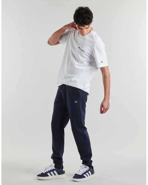 Champion Blue Tracksuit Bottoms Rib Cuff Pants for men