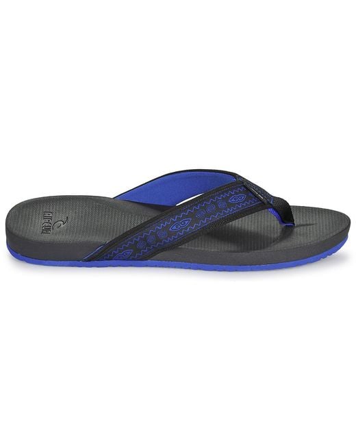 Rip Curl Blue Flip Flops / Sandals (shoes) Raw Energy Bloom Mid Open Toe for men