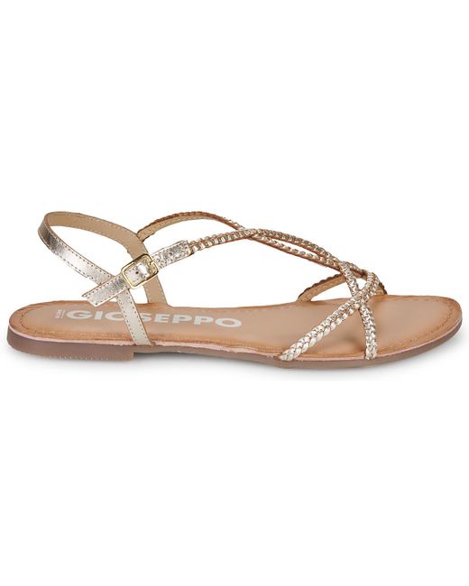 Gioseppo Metallic Flat Sandals Nioaque