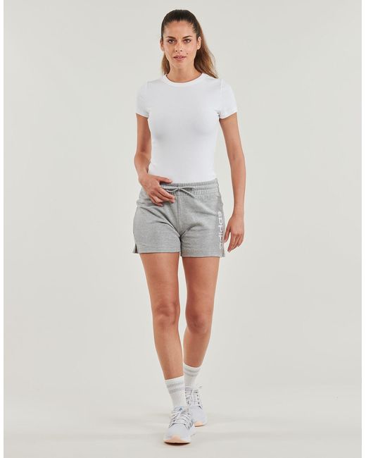 Adidas Gray Shorts Essentials Linear French Terry Shorts