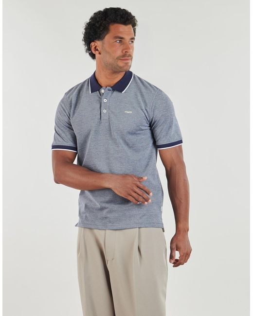 Jack & Jones Blue Polo Shirt Jprblualves Ss Polo for men
