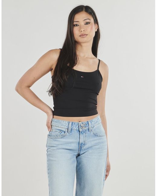 Tommy Hilfiger Black Tops / Sleeveless T-shirts Tjw 2pack Essential Strap Top X2