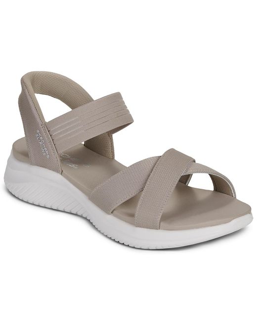 Skechers Metallic Sandals Slip Ins Ultra Flex 3.0 Never Better