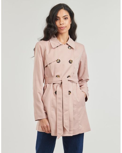 ONLY Pink Trench Coat Onlvalerie
