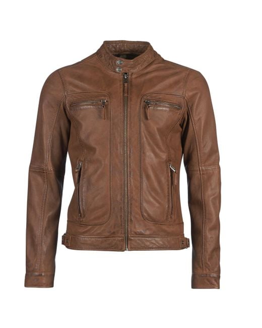 Oakwood Brown Casey Leather Jacket for men
