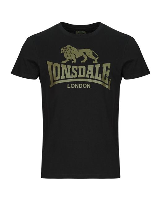 Lonsdale Black T Shirt Logo for men
