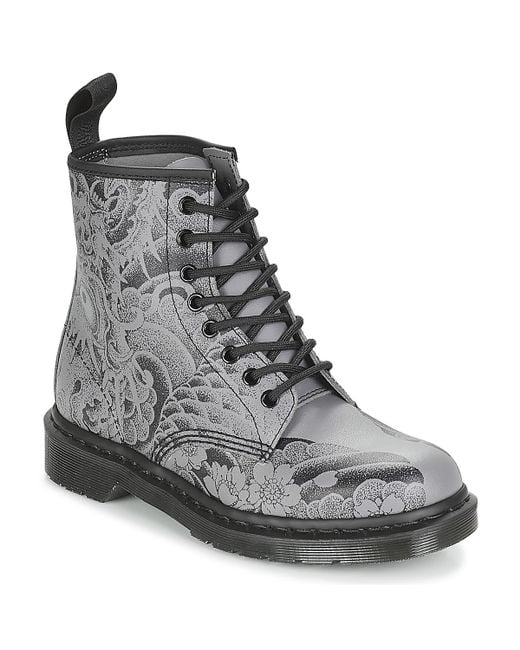 Dr. Martens Gray 1460 Tattoo O.t Asia Women's Mid Boots In Grey