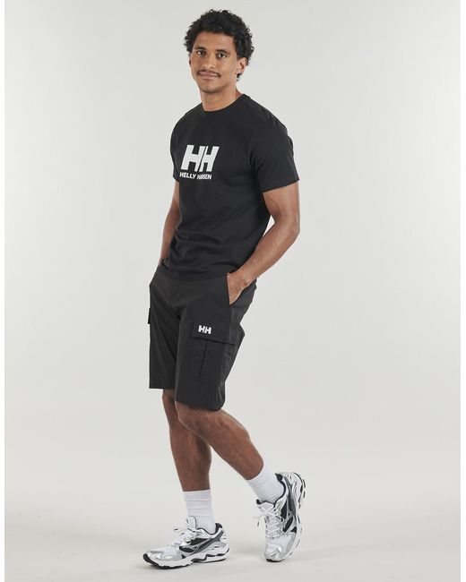 Helly Hansen Black T Shirt Logo T-shirt 3.0 for men