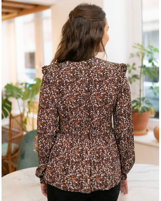 Celeste Brown Blouse Rossignol