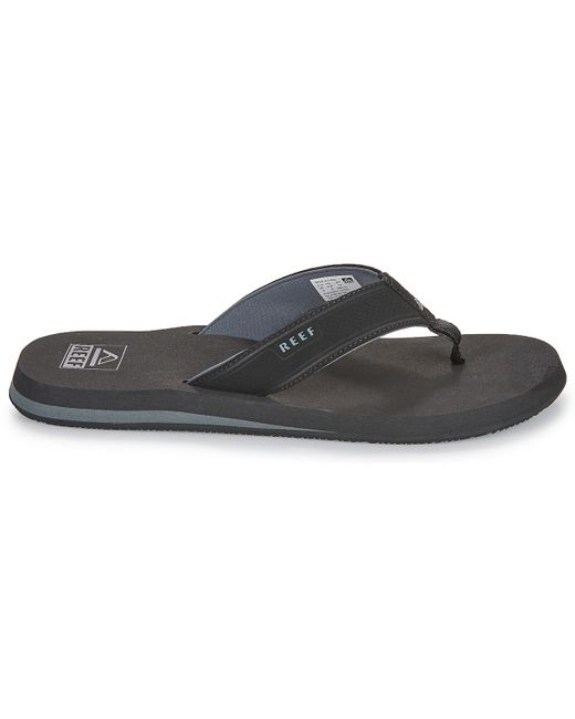Reef Black Flip Flops / Sandals (shoes) The Layback for men