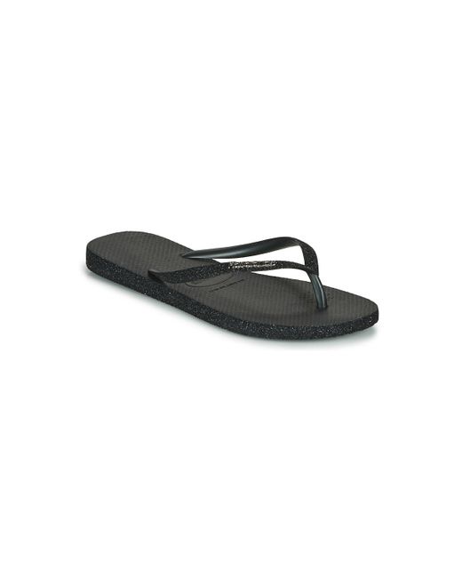 Havaianas Black Slim Sparkle Ii Flip Flops / Sandals (shoes)